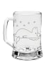 Mr. & Mrs. Panda Gravur Bierkrug Einhorn Sternenhimmel ohne Spruch in Transparent