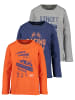 Blue Seven Blue Seven 3er Set Longsleeve mit Print "Racing"