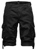 Humy Cargo Shorts Chino Bermuda mit Kordel am Saum A&S in Schwarz