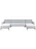 Beliani 3-tlg Modulsofa ABERDEEN in Grau/Schwarz