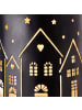 Butlers Windlicht LUMINOUS Häuser in Schwarz