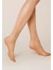 Kunert Halterlose Feinstrümpfe Satin Look 20 Spitzenband in Cashmere