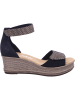 rieker Keilsandalette in schwarz
