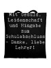 Mr. & Mrs. Panda Tasche Spruch Danke Lehrer mit Spruch in Schwarz