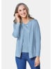 GOLDNER Strickset Figurnahes Twin-Set aus Pima-Baumwolle in himmelblau