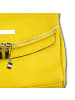 Florence Florence Schultertasche, Clutch Leder gelb ca. 24cm