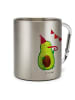 Mr. & Mrs. Panda Campingtasse Avocado Party ohne Spruch in Silber