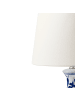 Beliani Tischleuchten CARMEN in Weiß/Blau - (W) 30 x (H) 48 x (L) 30 cm