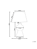Beliani Tischleuchten FABILOS in Grau/Weiß - (W) 30 x (H) 48 x (L) 30 cm
