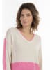 usha BLUE LABEL Damen Strick Pullover in Wollweiss Pink Orange