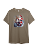 PAULGOS Herren T-Shirt, Biker Santa in Sand