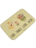 Mr. & Mrs. Panda Badteppich Waldtiere Aloha mit Spruch in Gelb Pastell