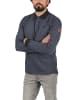 BLEND Langarm-Poloshirt in blau