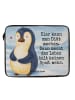 Mr. & Mrs. Panda Notebook Tasche Pinguin Diät Design mit Spruch in Weiß
