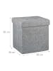 relaxdays Faltbarer Sitzhocker in Grau - 38 cm