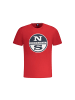 North Sails Rotes Baumwoll-T-Shirt
