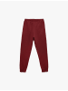KOTON SWEAT BOTTOMS in Bordo