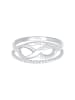 Elli Ring 925 Sterling Silber Infinity, Ring Set, Twisted in Silber