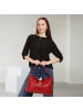 Florence Leder Schultertasche Florence Tasche dunkelrot ca. 37cm