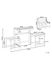 Beliani Gartenbank TUENNO in Braun/Beige/Grau