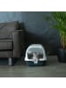 Intirilife Katzentoilette Katzenklo mit Deckel Schaufel 51 x 37.5 x 34.5cm in Schwarz Weiß