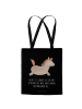 Mr. & Mrs. Panda canvas tasche Pferd Springen mit Spruch in Schwarz
