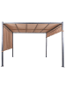 Beliani Garten-Pergola PARGA in Braun/Schwarz - (W) 310 x (H) 215 x (L) 310 cm