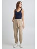 b. young BYDANTA CUFF PANTS 2 - HEAVY WOVEN Regular fit in Cement