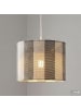 home24 home24 Pendelleuchte aus Eisen und Textil 1-flammig im modernen Stil in Taupe