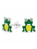 schmuck23 Silber Ohrringe 925 Frosch 0,7 cm x 0,8 cm
