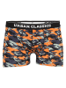 Urban Classics Boxershort in blue camo/orange camo/black