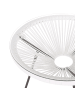 Beliani 3-tlg Bistro Set ACAPULCO II in Weiß/Schwarz