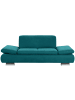 58 aufm Kessel SOFA 2-Sitzer Kaye Bezug Veloursstoff Metallfuß verchromt / petrol