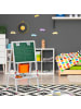 relaxdays Kinderstandtafel in Weiß - (B)55 x (H)102 - 135 x (T)52 cm
