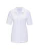 GOLDNER Kurzgröße:  Poloshirt in hochwertigem Pikee in weiß