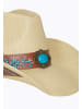 IZIA Women Hat in Beige Turquoise