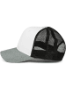 styleBREAKER Snapback Cap in Grau meliert / Weiß / Schwarz