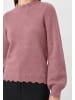 Vila Weicher Strickpullover mit Rundhalsausschnitt und Rippenbündchen in Rosa-2