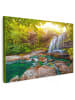 MuchoWow Leinwand Bilder Sonniger Wasserfall
