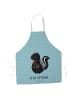 Mr. & Mrs. Panda Schürze Stinktier Blume mit Spruch in Türkis Pastell