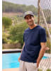DANISH ENDURANCE T-Shirt Basic V-Neck in white_dark navy