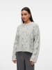 Vero Moda Strickpullover in Light Grey Melange