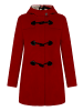 Gil Bret Dufflecoat mit Kapuze in Dunkelrot