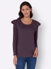 Sieh an! Langarmshirt in aubergine