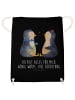 Mr. & Mrs. Panda Sportbeutel Pinguin Pärchen mit Spruch in Schwarz