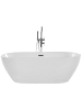 Beliani Freistehende Badewannen NEVIS in Weiß/Silber - (W) 80 x (H) 59 x (L) 170 cm