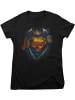 Superman Shirt "Superman Suit Girly Tee" in Schwarz