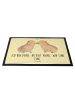 Mr. & Mrs. Panda Sauberlaufmatte Capybara Liebe mit Spruch in Gelb Pastell