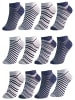 LOREZA 12 Paar Kurzsocken - Basics - Mehrfarbig