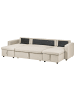 Beliani Ecksofa SOMMEN in Beige/Braun - (W) 287 x (H) 86 x (L) 147 cm
